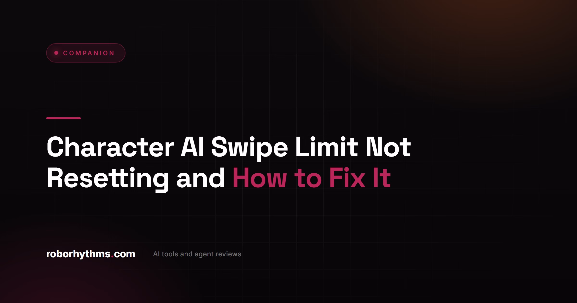 Character AI Swipe Limit Not Resetting and How to Fix It