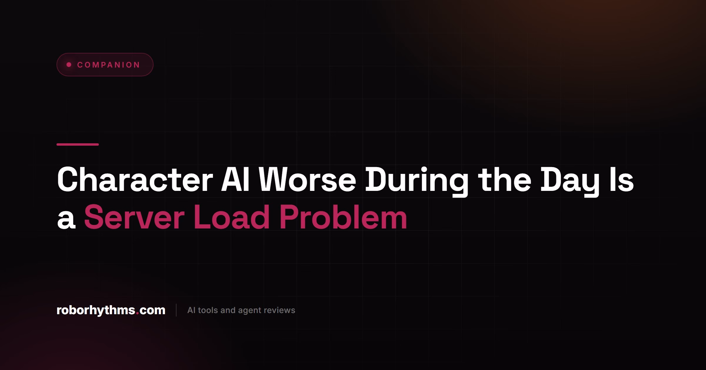 Character AI Worse During the Day Server Load
