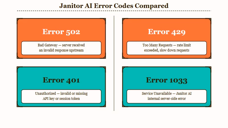Janitor AI error code diagnosis flowchart