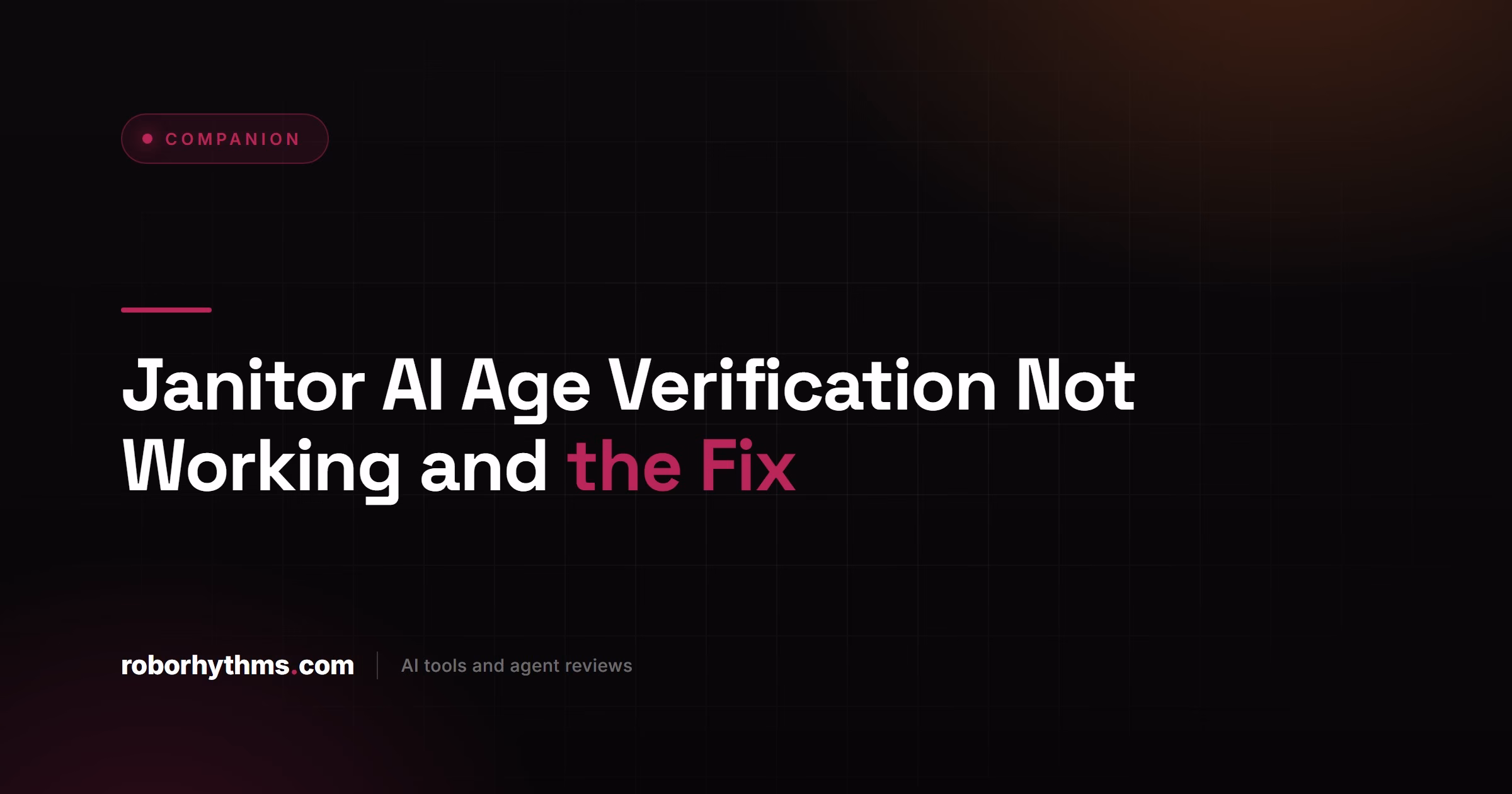 Janitor AI Age Verification Not Working and the Fix