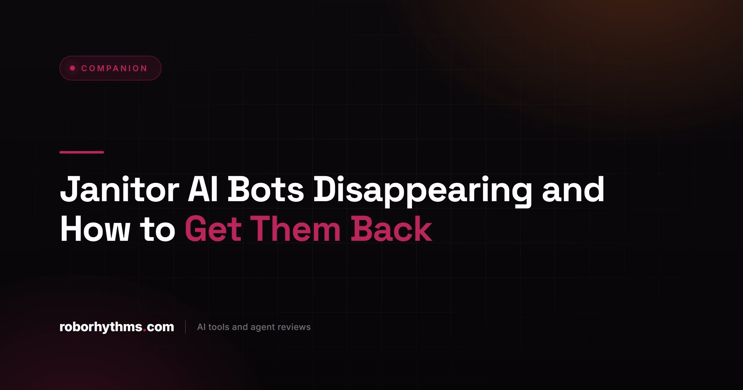 Janitor AI Bots Disappearing and How to Get Them Back