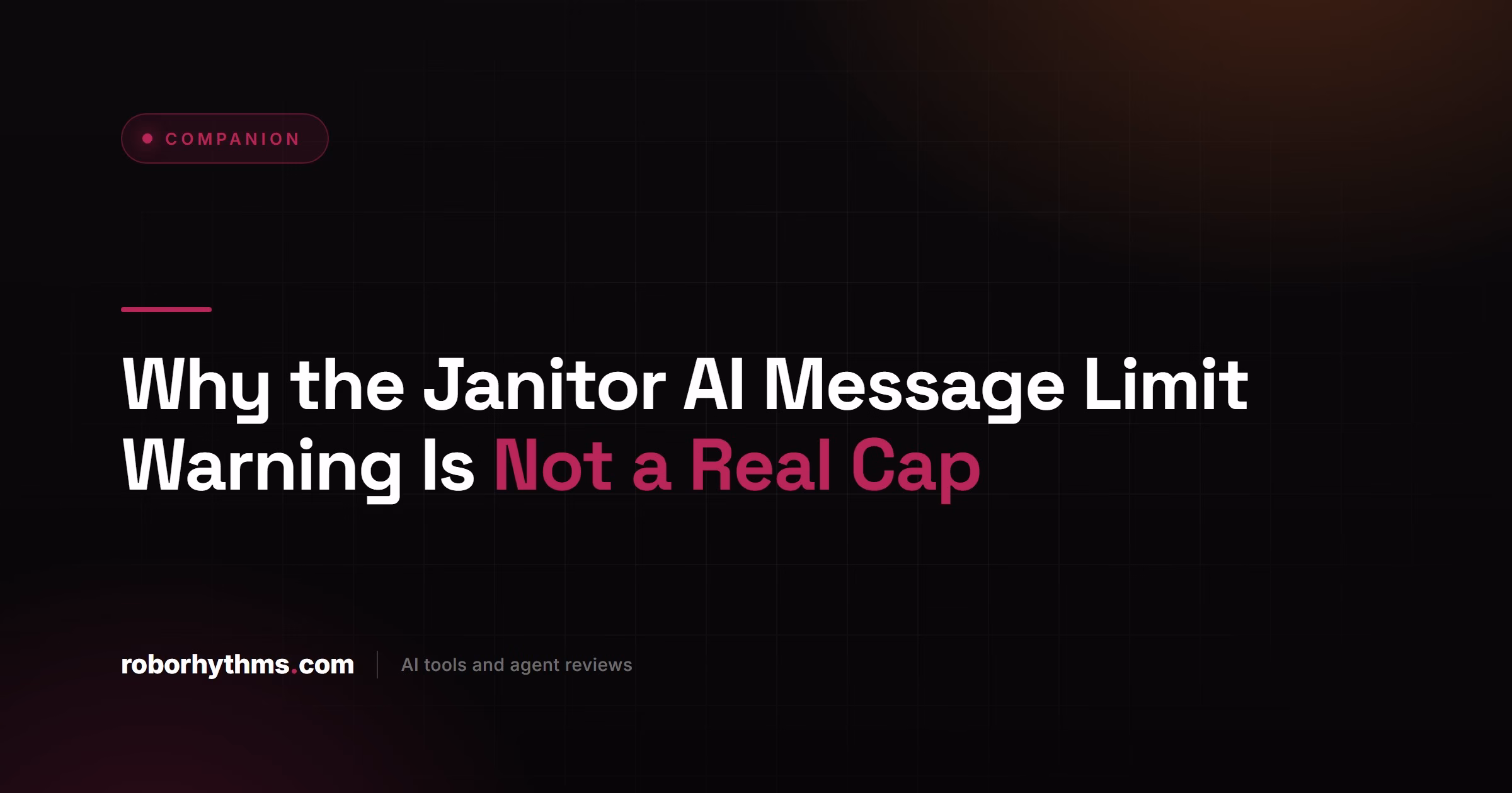 Why the Janitor AI Message Limit Warning Is Not a Real Cap