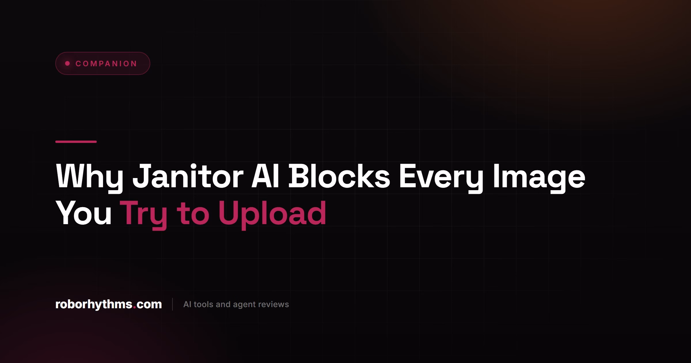 Why Janitor AI Blocks Every Image You Try to Upload