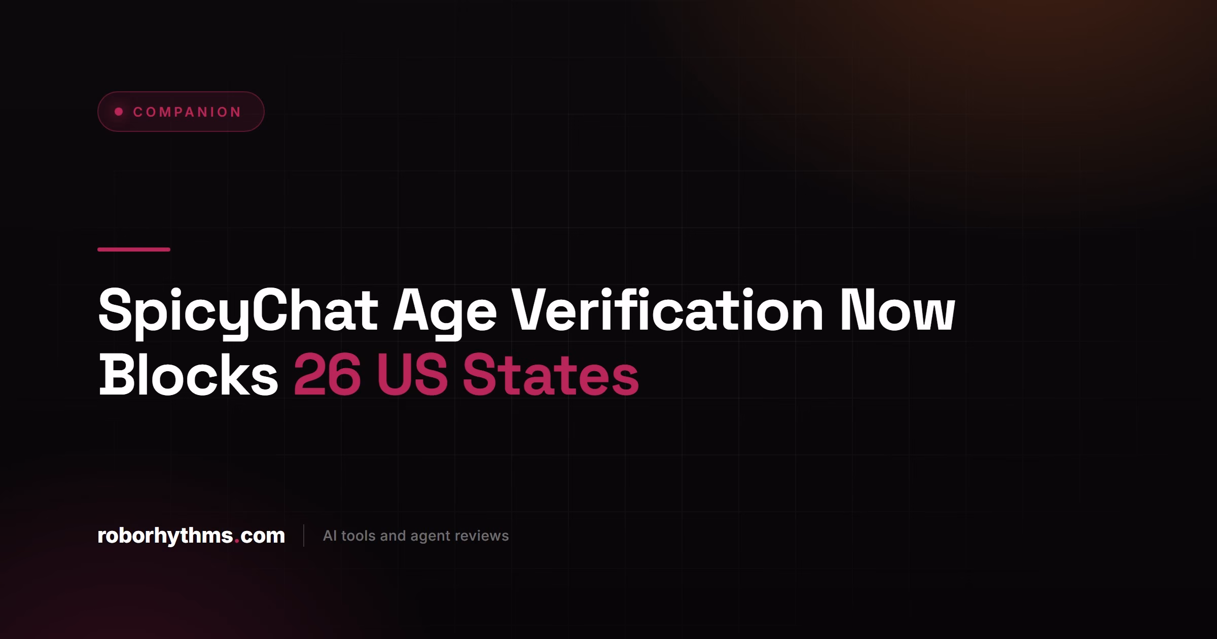 SpicyChat Age Verification Now Blocks 26 US States