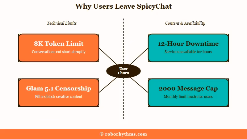 Four reasons users leave SpicyChat AI