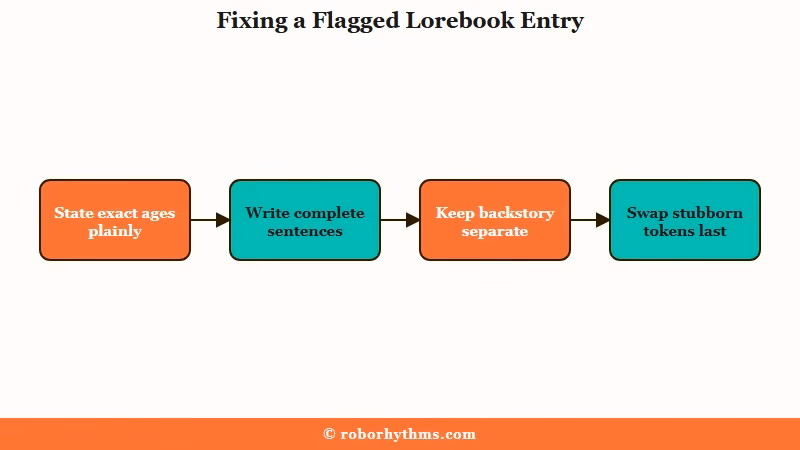 Reframing fix order for flagged entries