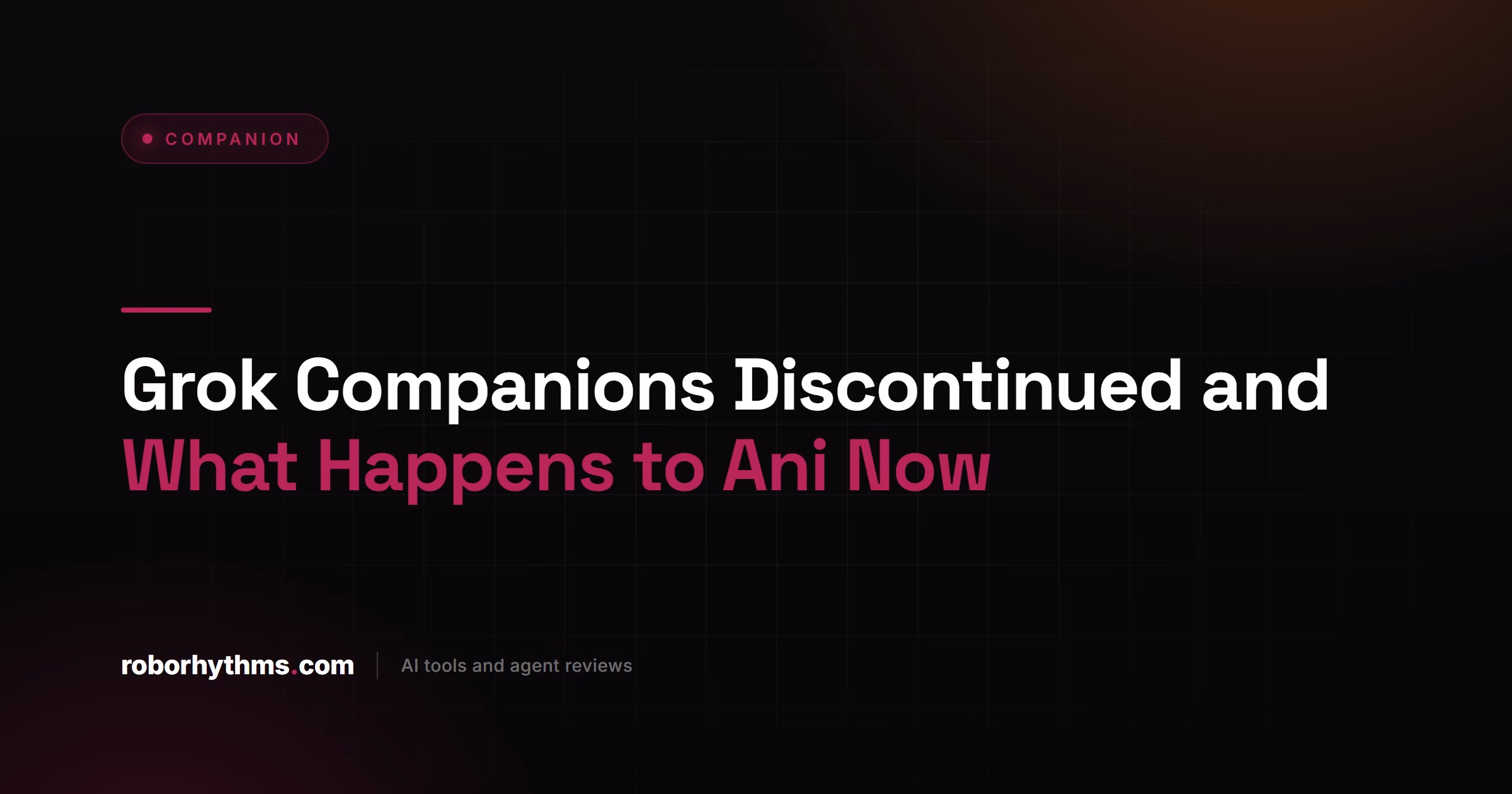 Grok Companions Discontinued and What Happens to Ani Now