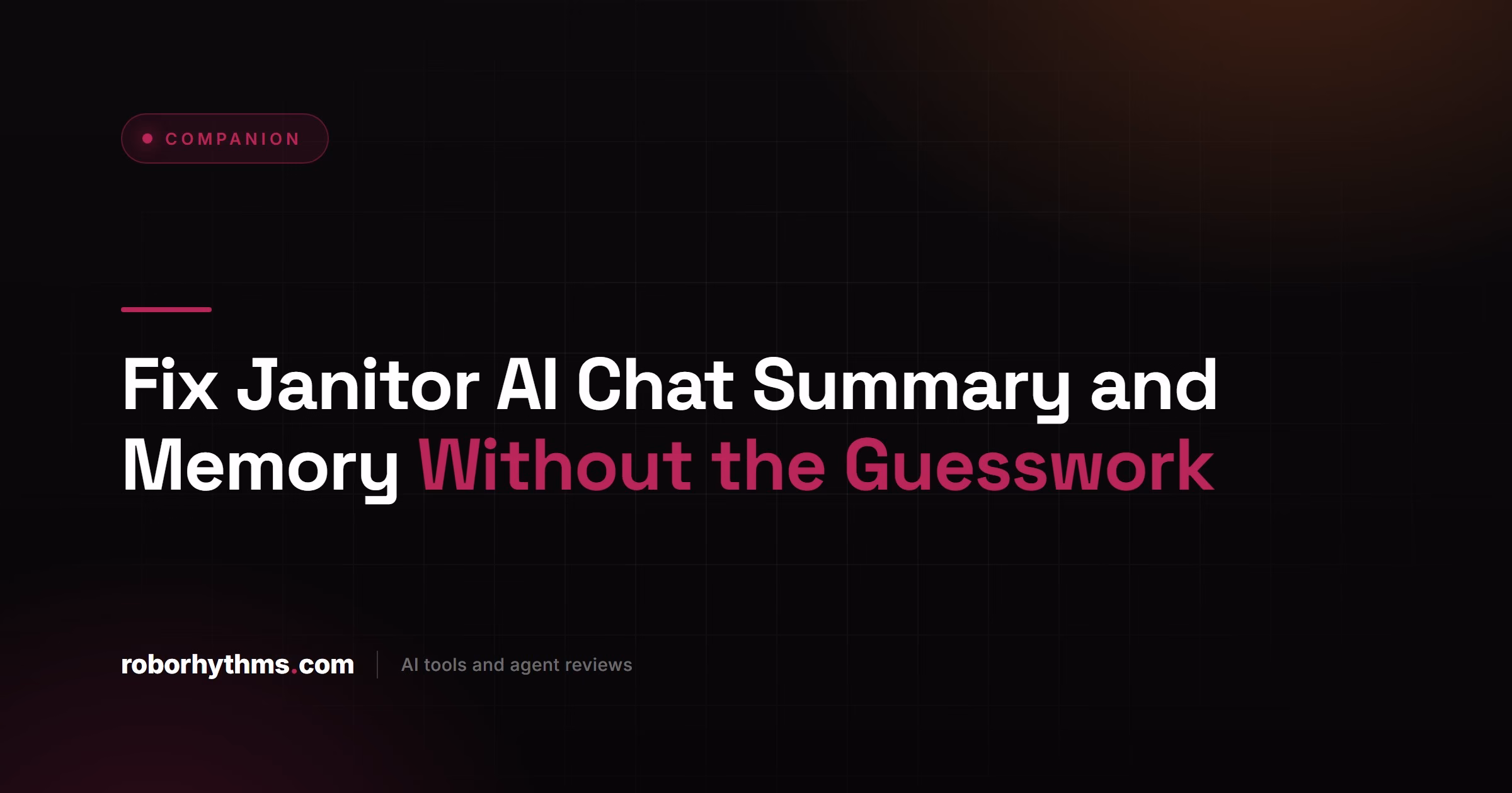 Fix Janitor AI Chat Summary and Memory Without the Guesswork