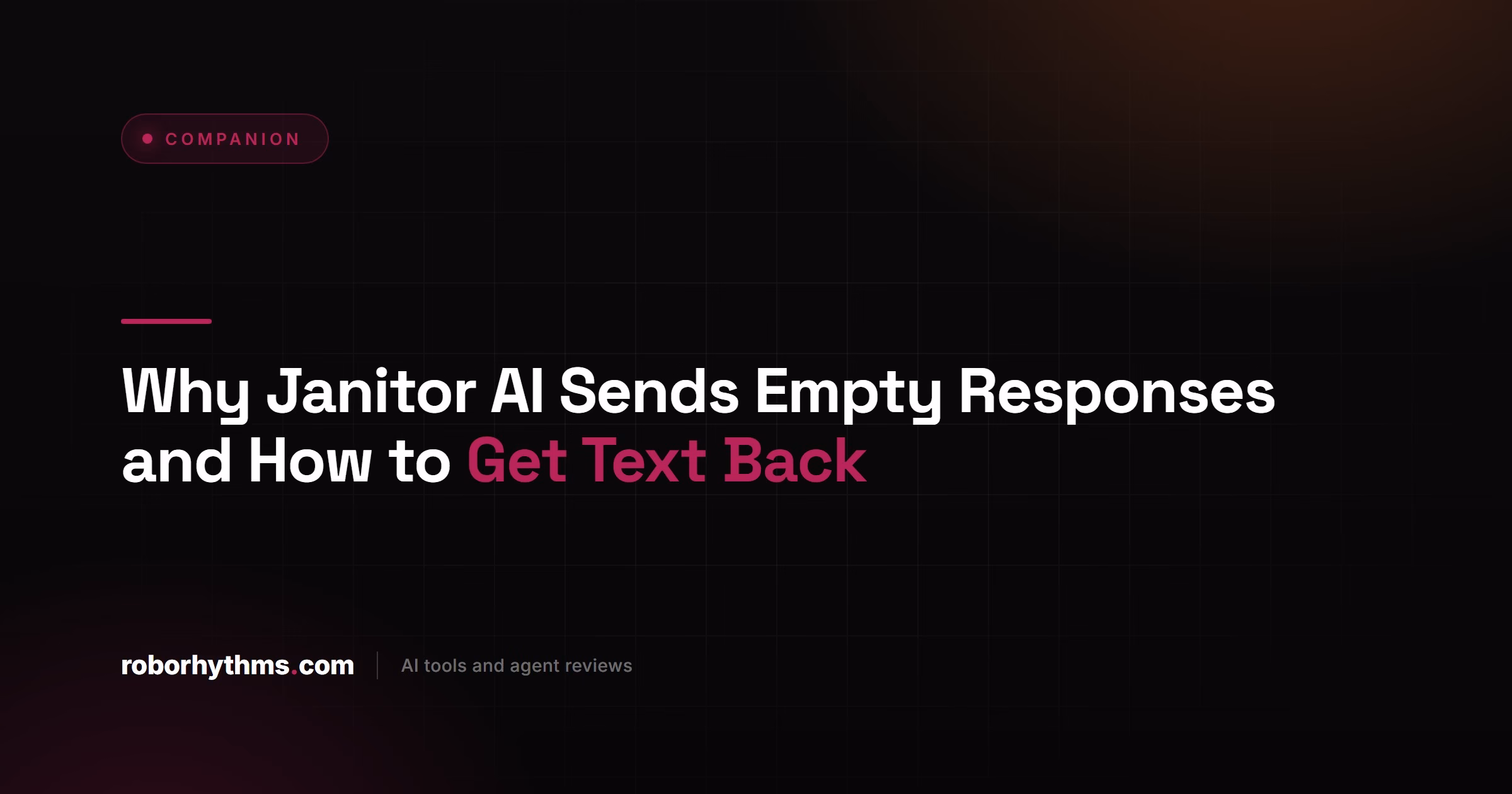 Why Janitor AI Sends Empty Responses