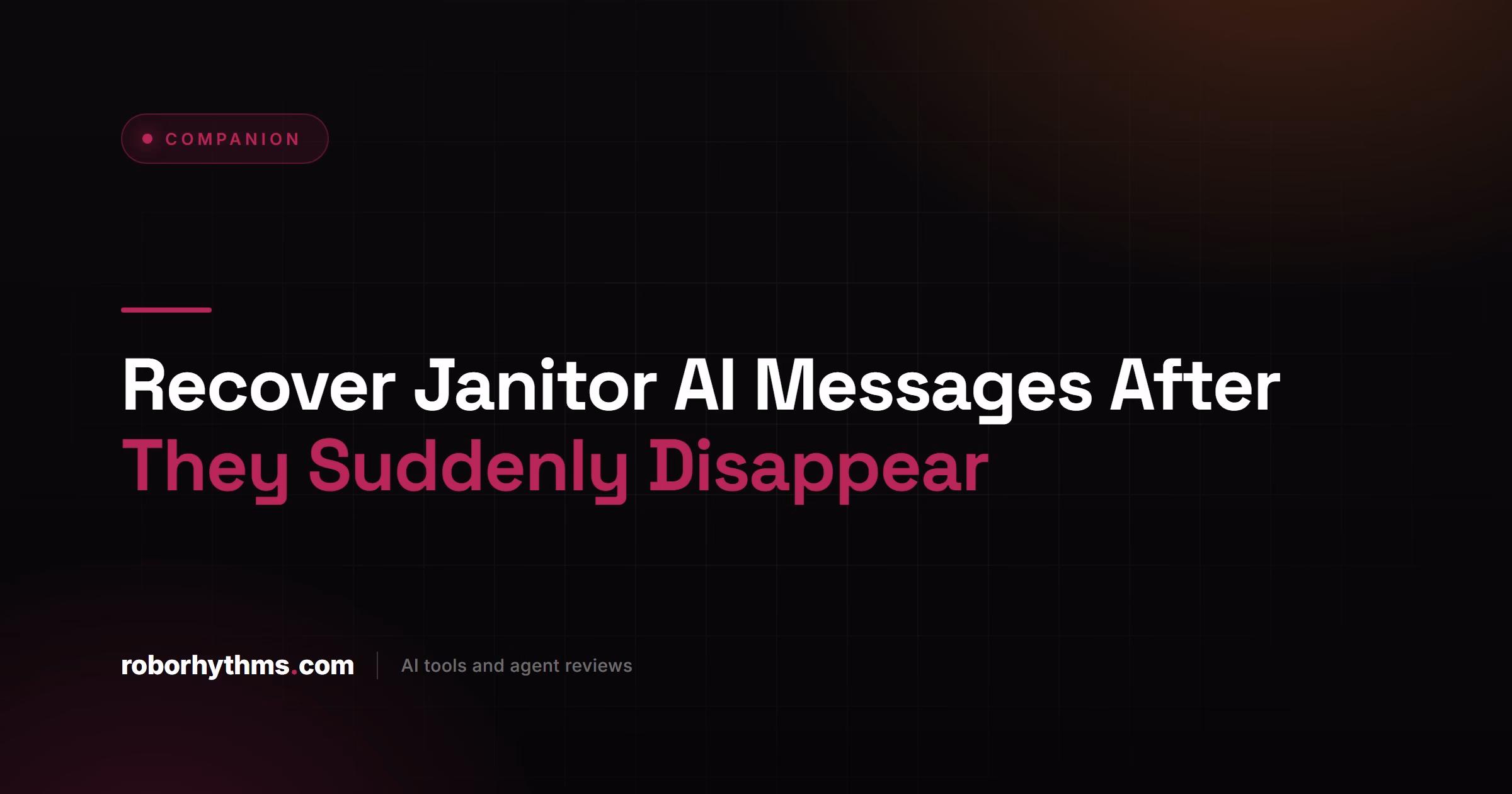 Recover Janitor AI Messages After They Suddenly Disappear