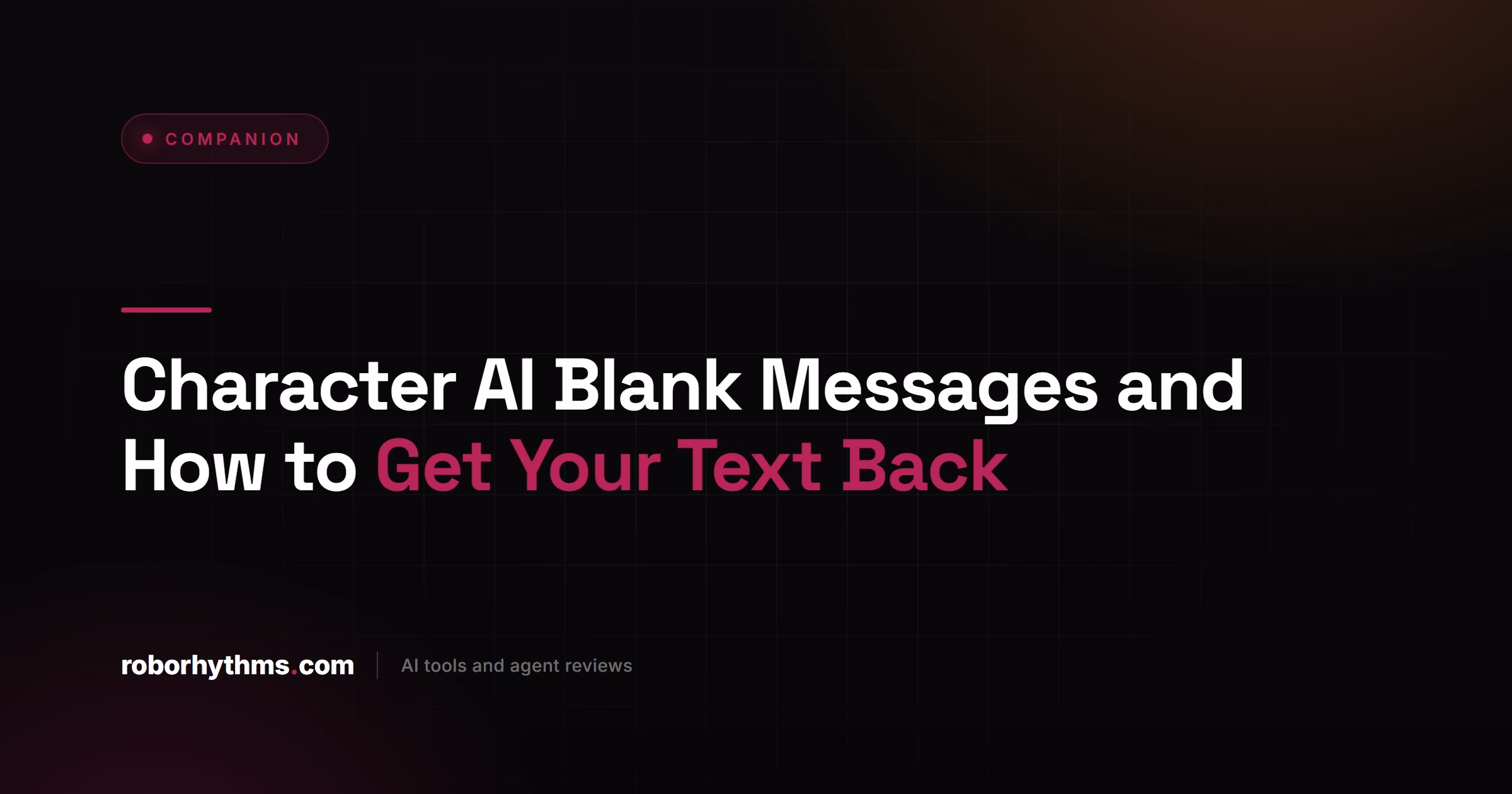 Character AI Blank Messages and How to Get Your Text Back